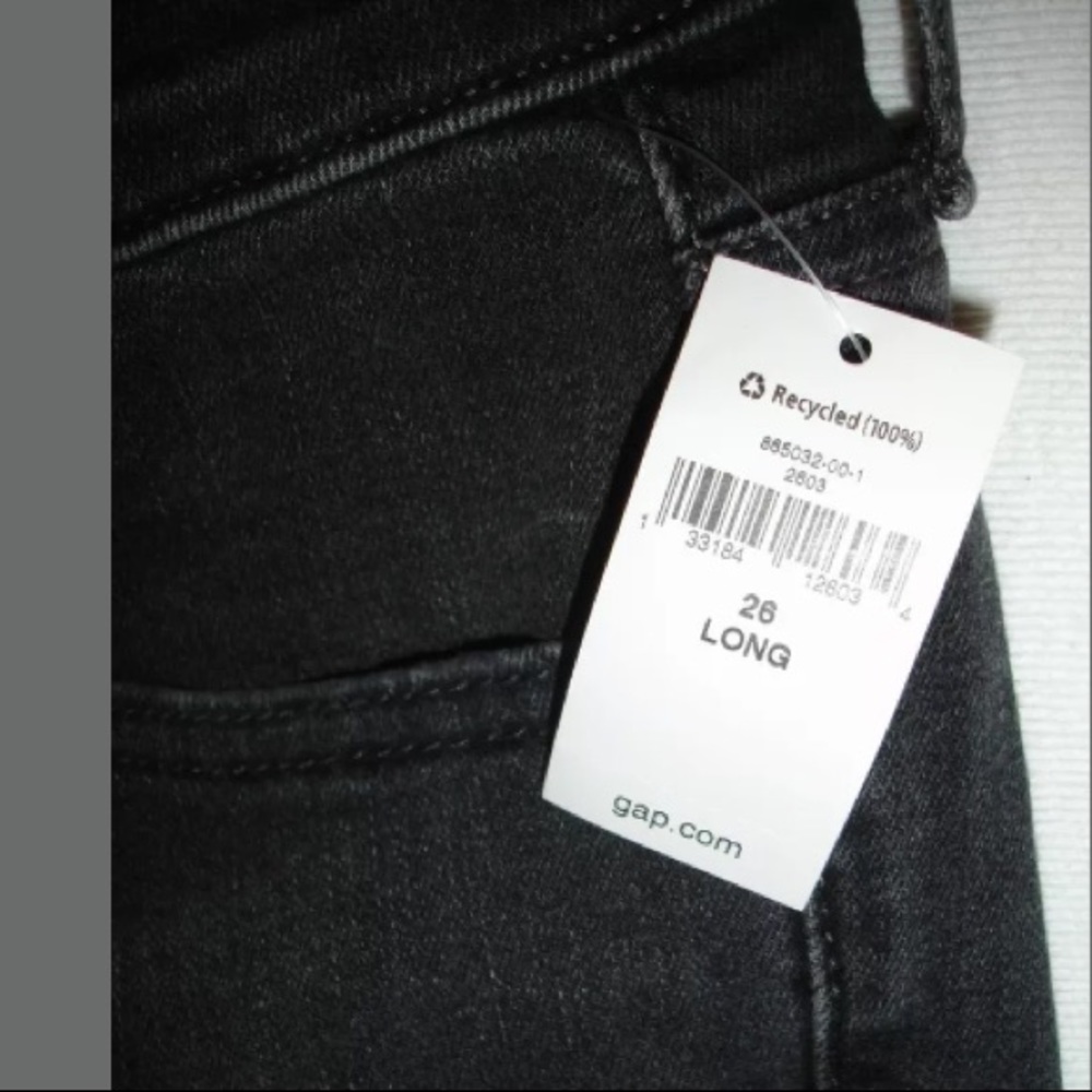Gap 1969 Dark Gray Stretch True Skinny Jeans 26 L - Picture 3 of 8
